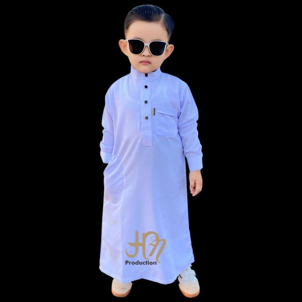 hemat jubah anak laki-laki batik embos model terbaru