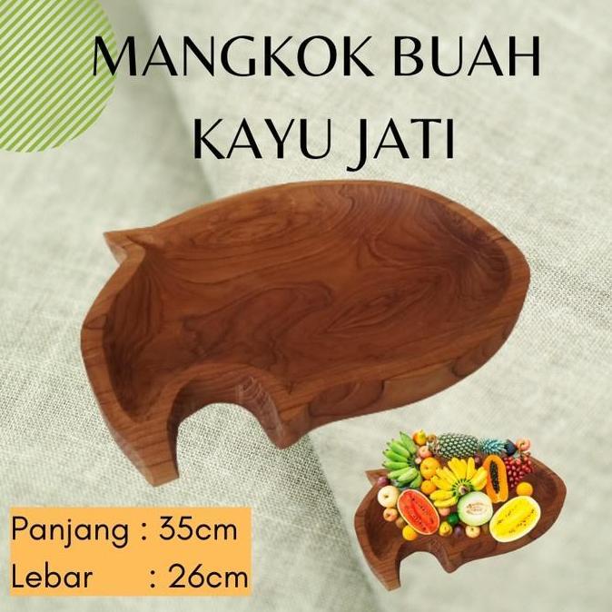 TERMURAH - MANGKOK BUAH KAYU JATI / MANGKOK SAJI KAYU JATI / MANGKOK PRASMANAN