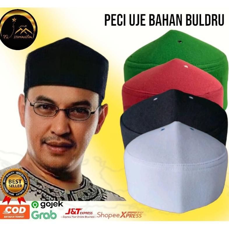 HOT Peci uje / peci mesir / peci polos / peci putih peci polos hitam kopiah songkok KEKINIAN