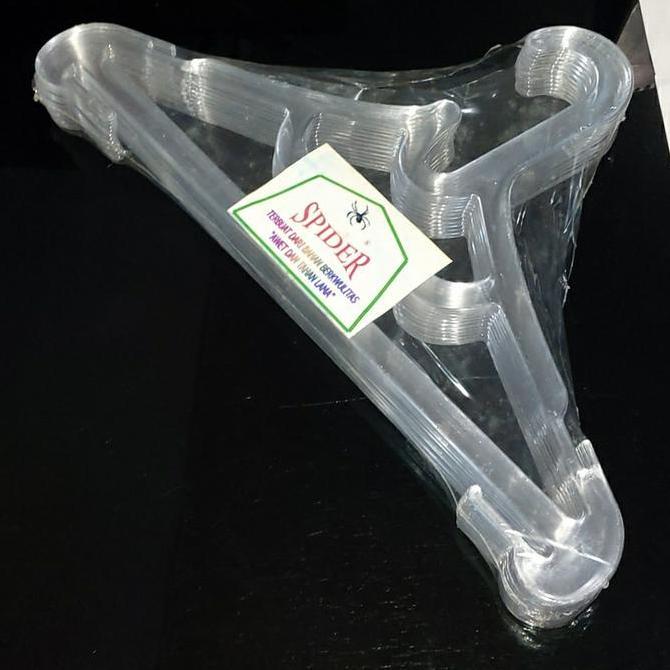 gantungan baju plastik bening harga per lusin