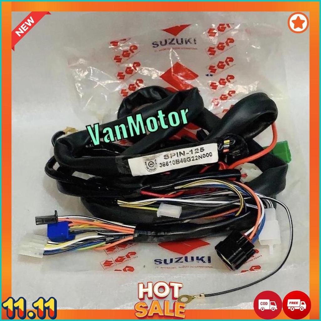 Kabel Body Bodi Spin 125 Spin Old Lama Set Suzuki Ori Set Komplit Wire Harness [S1]