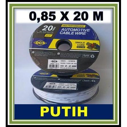 GRATIS ONGKIR KABEL DCS 0,85 X 20 PUTIH / KABEL 0.85 X 20 / KABEL SEPEDA / KABEL BINTIK 0,85 / KABEL