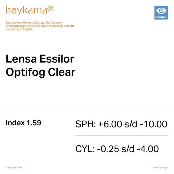 heykama - Lensa Essilor Optifog