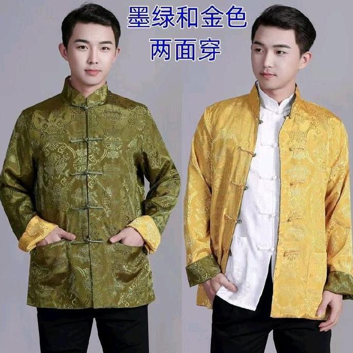Promo Cheongsam Pria Lengan Panjang Model Bolak Balik