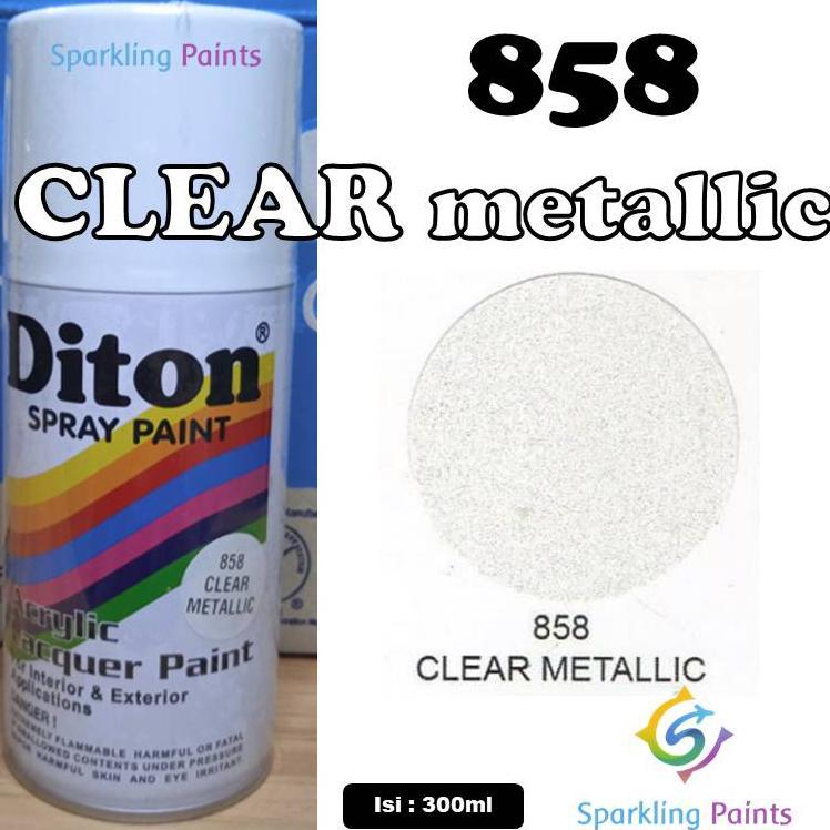 NEW Pilox Diton Clear Metallic 858 300ml Warna Clear Vernis Pernis Metalik Transparan Sepeda Motor M