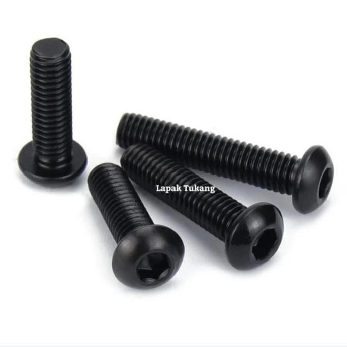 10Pcs Black Stainless Button Baut L M2X14 M2X18 M2X20 M2X22 M2X25 Baut M2 Hitam 304 Restock