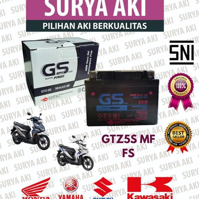 Promo Aki Kering Gtz5S Mf Aki Motor Beat F1 Beat Karbu Revo Vario 110 Cod