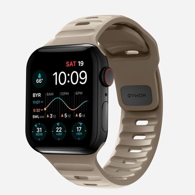 Nomad Sport Strap Apple Watch 44Mm 42Mm Se 6 5 4 Rugged Band Tali Jam