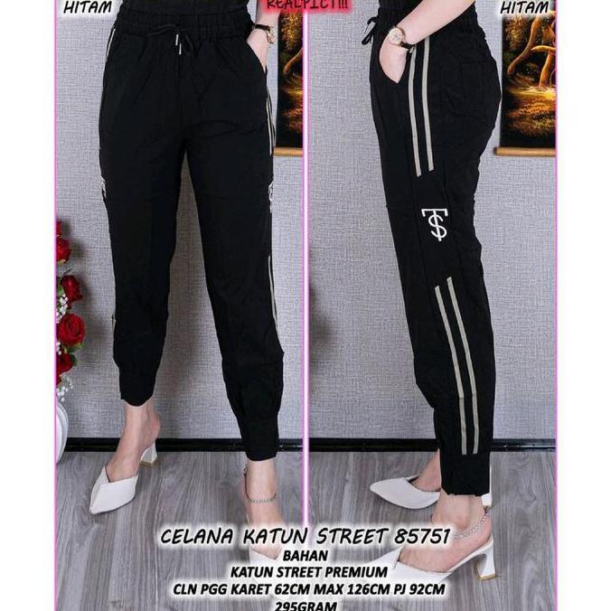 Wkwk- New Arrival  8089 Celana Jogger Viral Import Joger Wanita Fashion Matt. Katun Stretch Import P