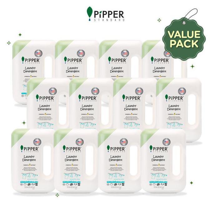 PiPPER Laundry Detergent Eucalyptus Scent Value Pack 12x 900 ml