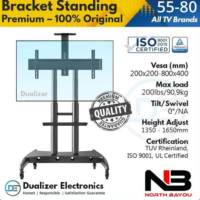 TERLARIS BRACKET STANDING TV 88 86 85 82 80 75 70 65 INCH LG SAMSUNG SONY SHA