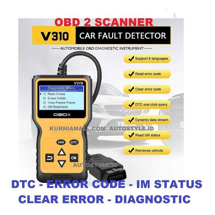 OBD2 SCANNER CAR DIAGNOSTIC SCAN K310 OBD 2 CODE READER SCANNER ECU ORIGINAL DAN TERPERCAYA