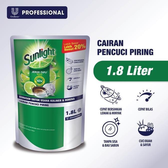 SUNLIGHT Professional - Sabun Cuci Piring 1800 ml | Pencuci Piring