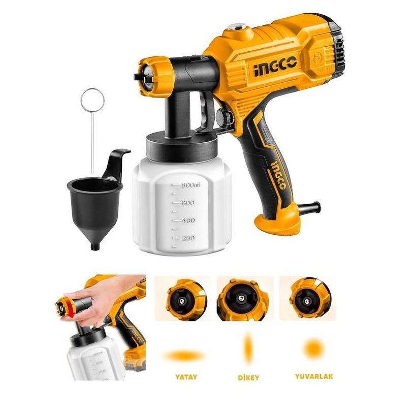 SPG3508 SPRAY GUN LISTRIK HD MESIN CAT BESI DAN TEMBOK INGCO ORIGINAL DAN TERPERCAYA