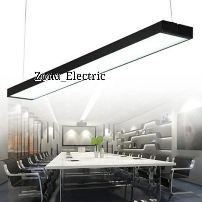 Lampu Balok Led 36W/ Lampu Kantor Office Plafon Gantung Tl Led Hitam