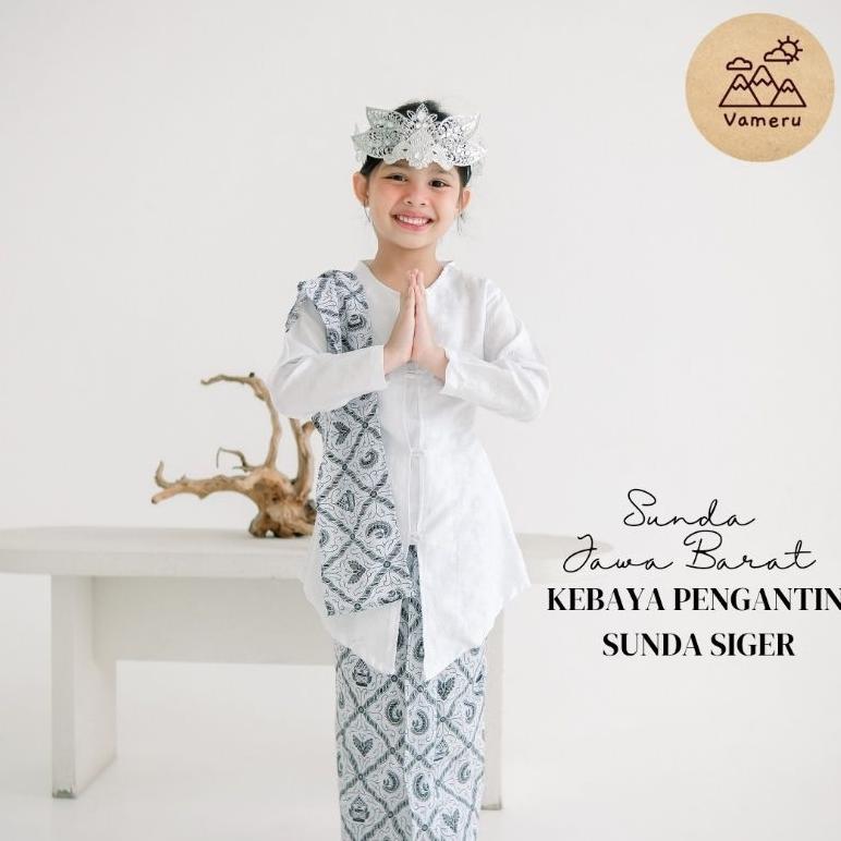 Free Ongkir Vameru - Baju Adat Pengantin Kebaya Sunda Anak Perempuan Jawa Barat Siger