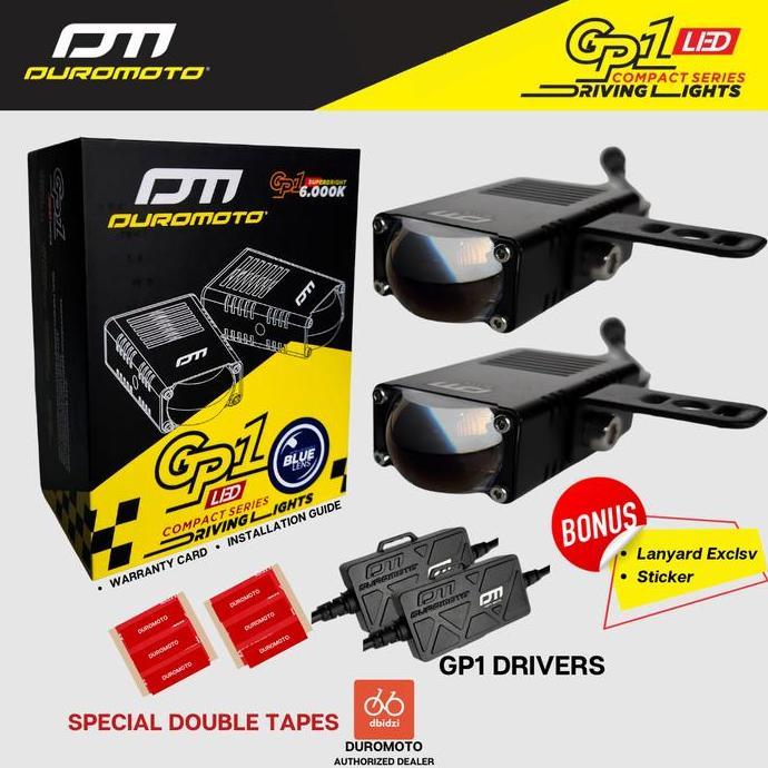 Promo Duromoto Gp1 Gp 1 Lampu Mini Foglamp Led Motor Adventure Blue Lens Cod