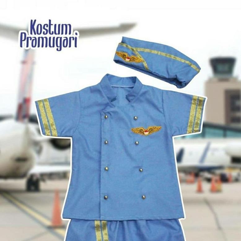 Diskon Kostum Pramugari Anak Seragam Profesi | Kostum Profesi Anak | Seragam Pramugari