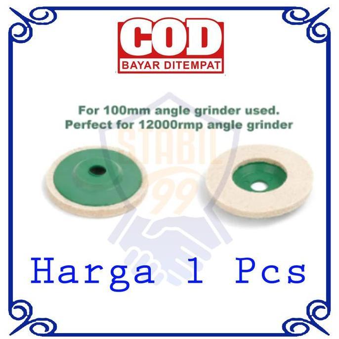 IHDADI Mata gerinda poles wool polishing 4" stainless steel wol poles batu