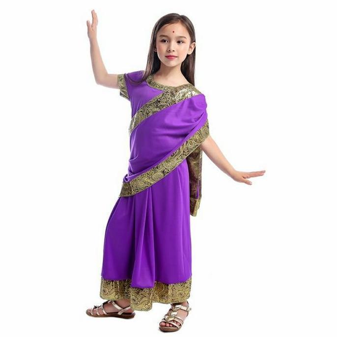 NEW SARI INDIA TRADITIONAL COSTUME BAJU TRADISIONAL ANAK DRESS INDIA SAREE ORI