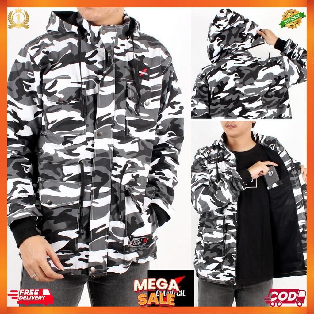 JAKET PARKA LORENG / JAKET PARKA PRIA ARMY BIG SIZE [J3]