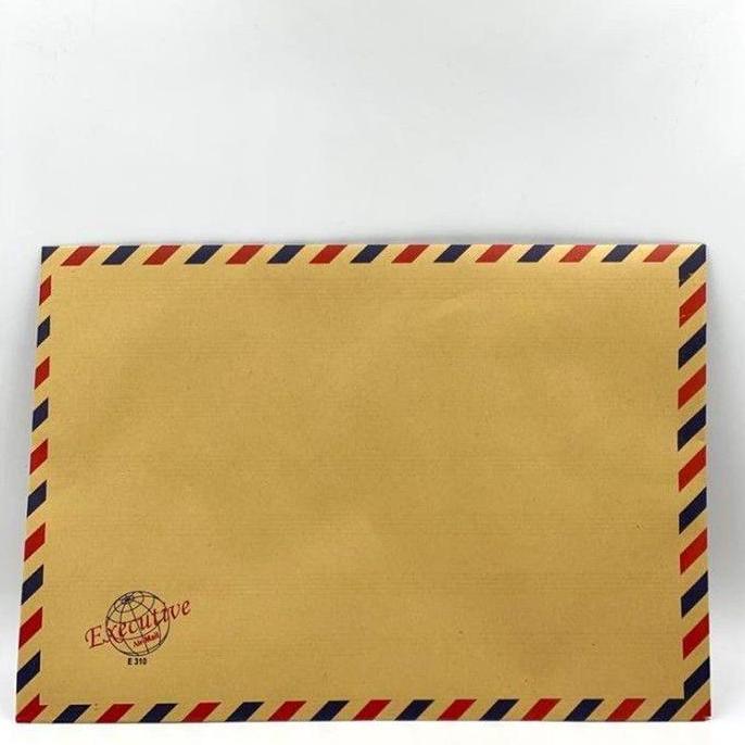 Amplop Coklat EXECUTIVE Folio Tali 310 Airmail/Map Coklat Lamar Kerja Kertas
