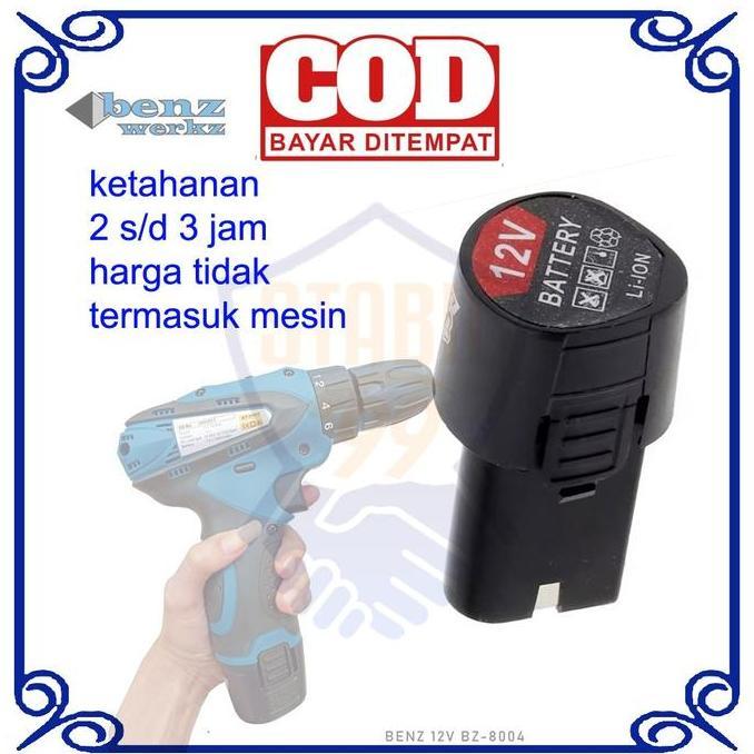 GIVICIL Batrai Batere Cadangan 12v 12 Volt Li-on Lithium BENZ BZ 8004 Mesin Bor Batre Batere Tahan 2