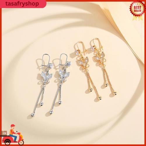 Lanmi Jewelry Anting Korea Wanita Emas Panjang Kupu-Kupu Liontin Titanium Stainless Steel Fashion Ak