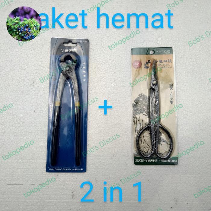 TERBARU paket hemat gunting Bonsai carbon & catok bonsai modifikasi peralatan