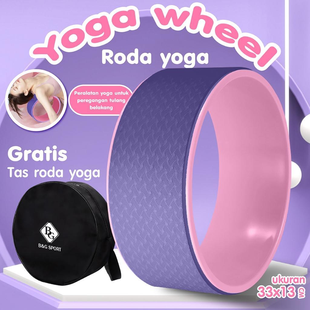 Premium Yoga Wheel Kuat Hingga 150Kg Abs Wheel Roda Yoga Free Tas Penyimpanan