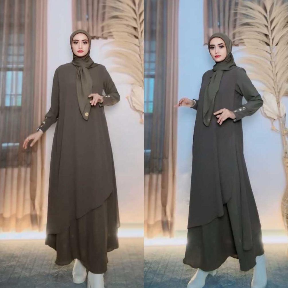 Parayou - Alina Gamis Set Hijab Model Terbaru 2025 Elegan seragaman DAN UMROHAN free cadar trending