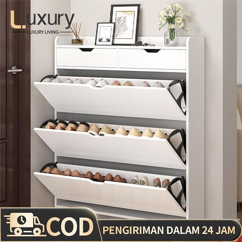 Rak Serbaguna Rak Lemari Sepatu Minimalis Kayu Susun / Rak Sepatu Kayu Minimalis