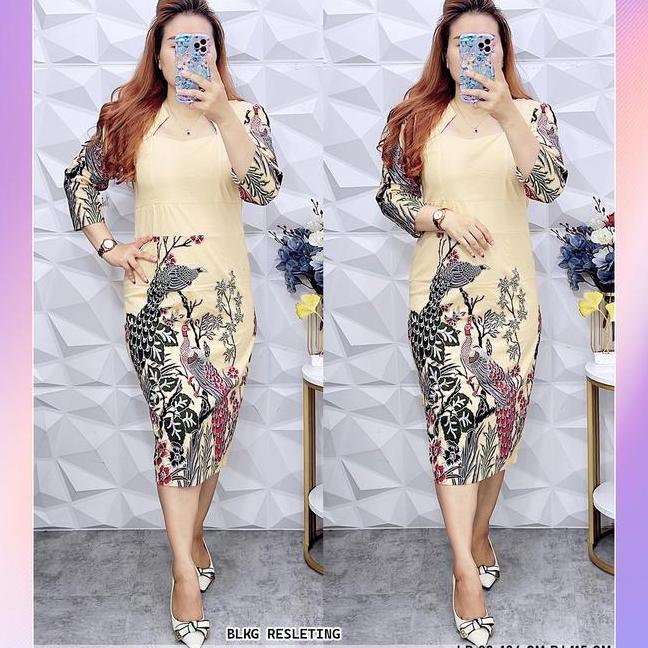 056 132 064 129 123 Dress Batik Stret Adem Q11900