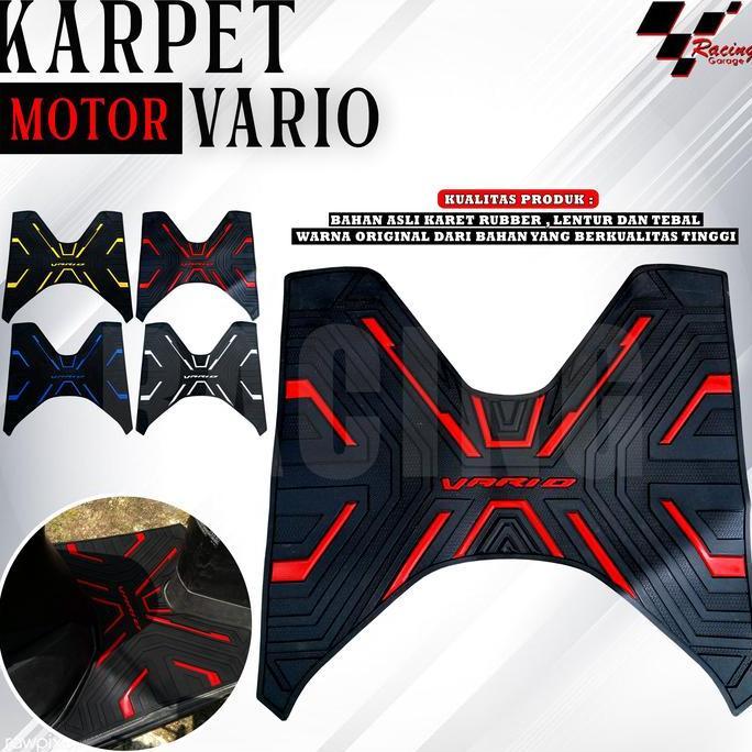 vindasime12 - karpet vario 125 150 abs cbs iss old new alas kaki bordes pijakan  tatakan motor anti 