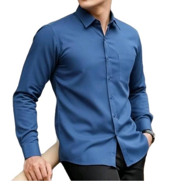 Ucelmagalbolo  - Arb26Store Kemeja Pria Polos Premium Kain Toyobo Tebal Lengan Panjang Size M L Xl X