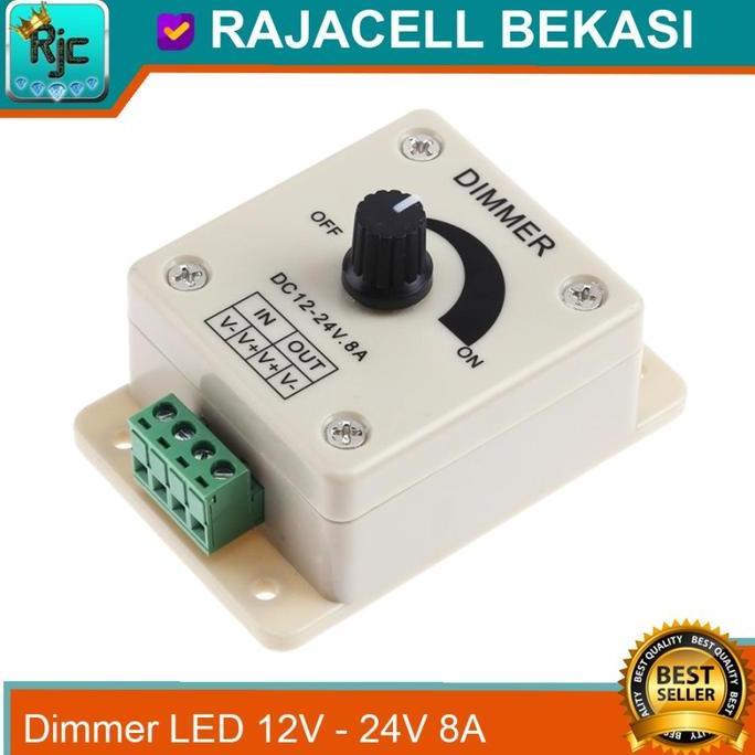 TERLARIS!! DIMMER LAMPU LED STRIP 12V 24V DC PENGATUR KECERAHAN LAMPU LED