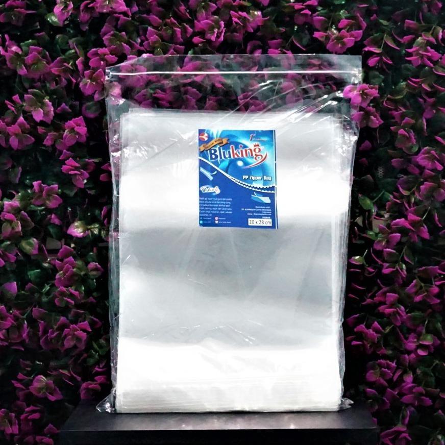 (Bekasi) Plastik Klip Pp - Plastik Zipper Ziplock - Isi 100 - 20 X 28 Cm