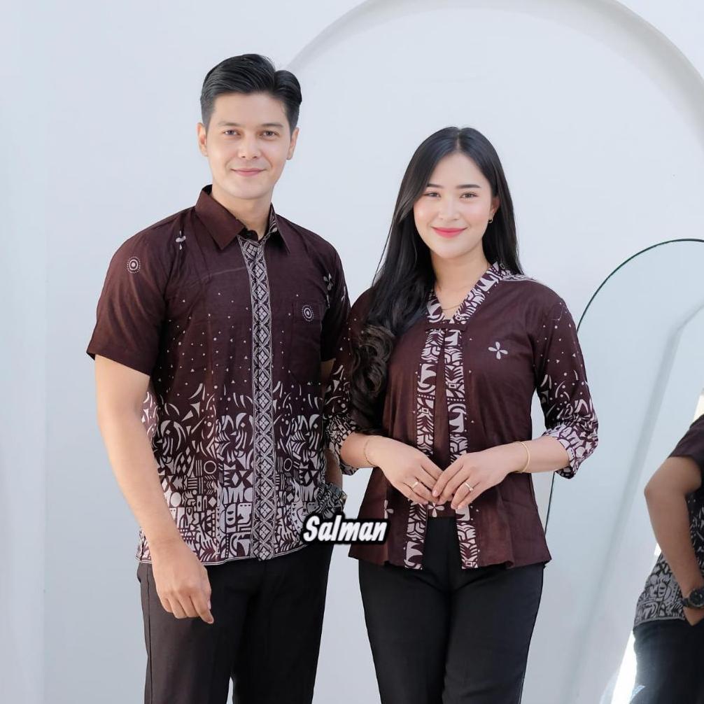 Termurah Batik Couple Atasan Batik Couple Modern Bahan Katun Premium