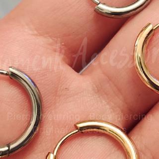 Piercing Earring Anting Tindik Barbel Jepit Silver Titanium