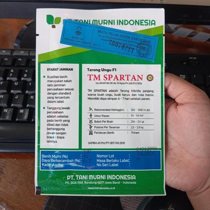 Benih Terong Ungu TM SPARTAN 1.100 Biji Tani Murni
