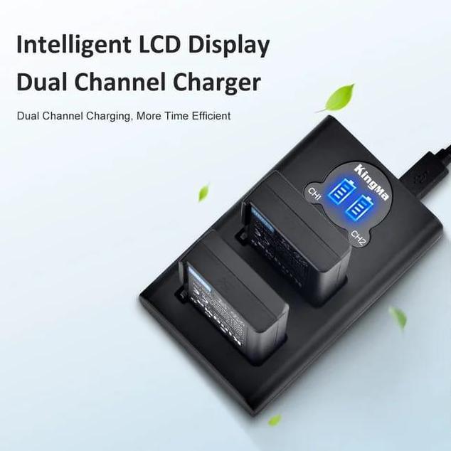 KINGMA EN-EL9 /EN-EL9A Battery for Nikon D40, D40X, D60, D3000, D5000 etc With LCD Dual Slot CHARGER