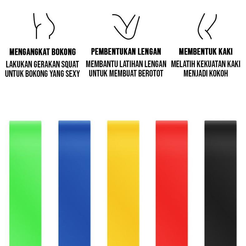 NEW PRODUCT RESISTANCE BAND KARET OLAHRAGA ALAT OLAHRAGA KAKI & PANTAT BAHAN KUAT & ELASTIS KETEBALA