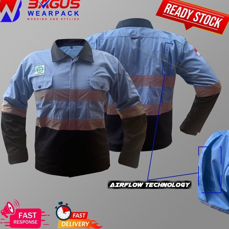 Premium Wearpack Atasan Airflow Werpak Kerja Baju Kerja Pria Lengan Panjang