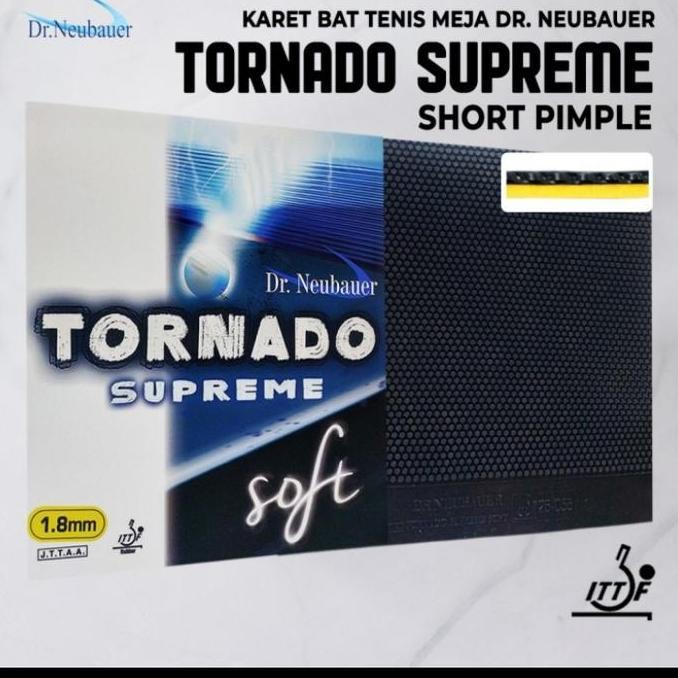 Karet Bat Tenis Meja Dr. Neubauer Tornado Supreme Soft Bintik Pendek