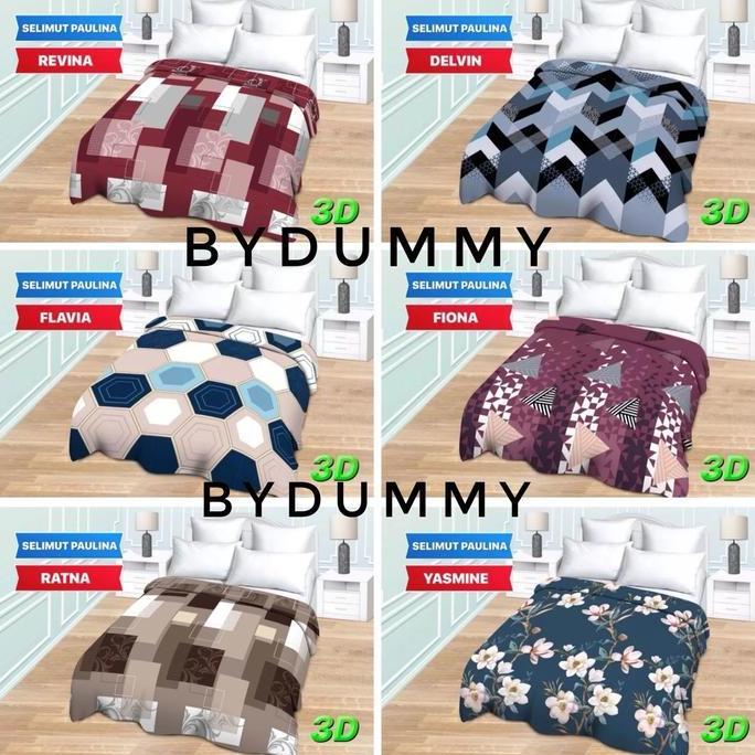 TERLARIS SELIMUT PAULINA BY BONITA MOTIF MINIMALIS BUNGA KARAKTER 160X200 HALUS LEMBUT COCOK UNTUK K