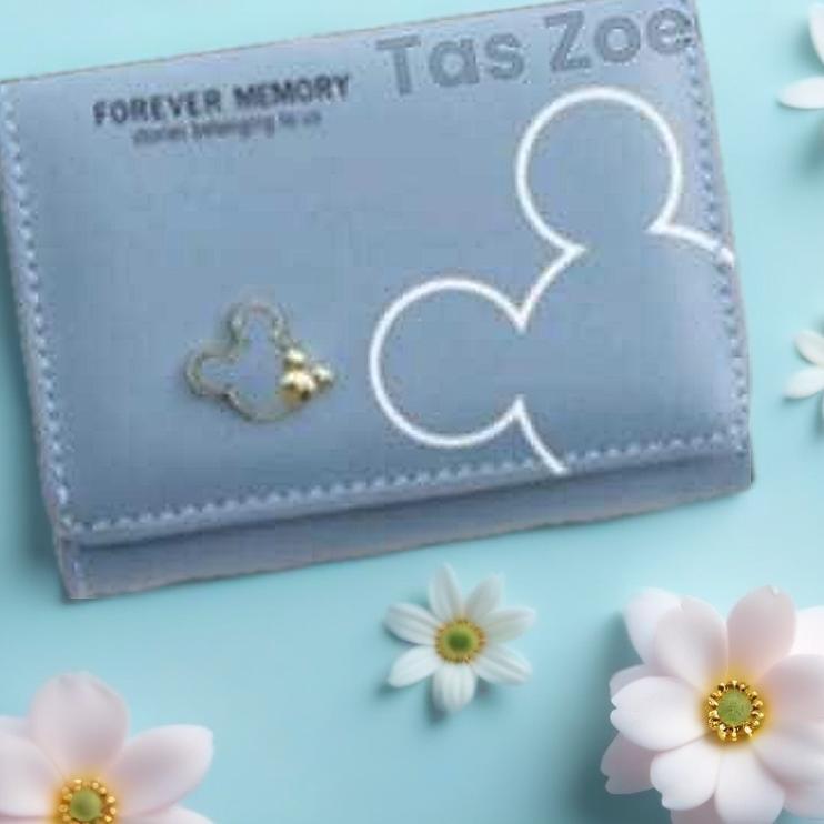 terbaru dompet wanita kecil _ dompet lipat 3_dompet kartu motif mickey mouse