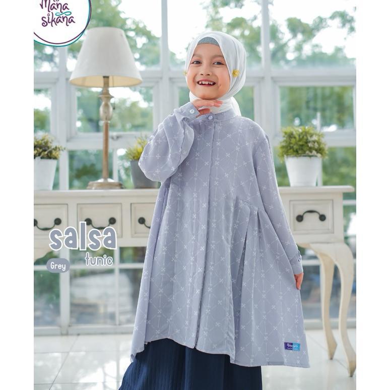 CUMA HARI INI MANASIKANA Salsa Tunik Anak Perempuan Motif Etnik Batik 2-13 Tahun