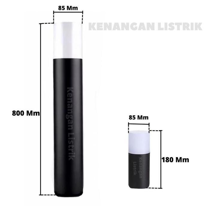Lampu Pilar Taman Pagar Hias Bulat Outdoor E27