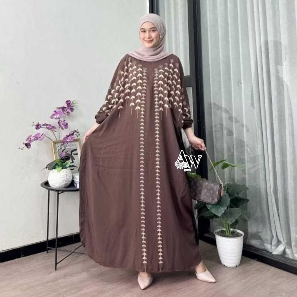 TERBARU Kaftan Aminah Ld 180 by Batik A W Kaftan Rayon Premium Jumbo Busui Kaftan Batik Daster Kafta