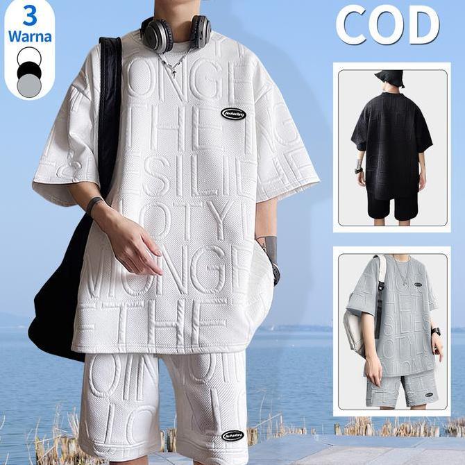 Termurah / Hot Sale Setelan Outfit Pria Street Wear Outfit Baggy Pants Setelan Cowok Dewasa Baju 1 S